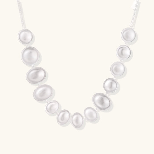Lunar Pearl Arc Necklace