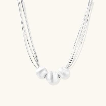 Silver Strand Layers Necklace