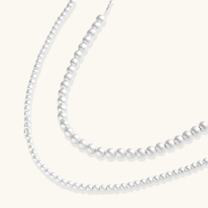 Silver Sphere Gradient Necklace